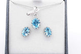 Set Of 5 Gemstone Ensemble Sets In Sterling Silver Eb0925crsa