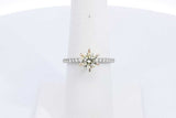 0.96ctw Diamond Ring In 18k White & Yellow Gold 3 Grams Size 6.5 Eb0225loxzsa