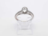 0.41 Cttw Diamond & 14k White Gold Halo Ring 2.7 Grams Size 4 Fw0625oxzdu