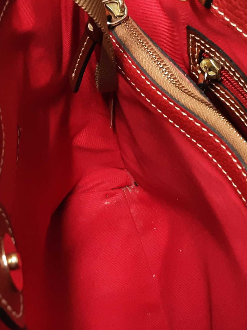 Dooney & Bourke Brielle Tote Bag In Red Pebbled Leather Fw1025wxde