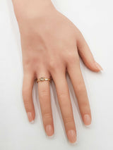 0.20 Ct Bezel-set Rose-cut Diamond & 12k Yellow Gold Solitaire Ring 1.8 Grams Size 7 Fw0925crdu