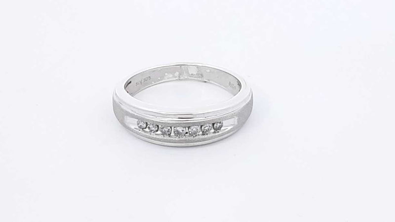 0.49ctw Diamond Ring In Sterling Silver 6.4 Grams Size 10.5 Eb1125irdu
