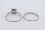 0.31cttw Lab Grown Diamond Wedding Set In 10k White Gold 4.5g Size 8 Eb0926ocrsa