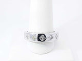 0.69 Cttw Diamond & 18k White Gold Wide Band 10.3 Grams Size 10.25 Fw0826exzdu
