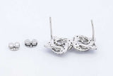 Diamond Stud Earrings In 10k White Gold 2.8 Grams Eb0724rxsa