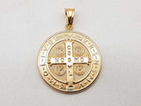 18k Yellow Gold 3.9g Saint Benedict Pendant Do0125oxzde