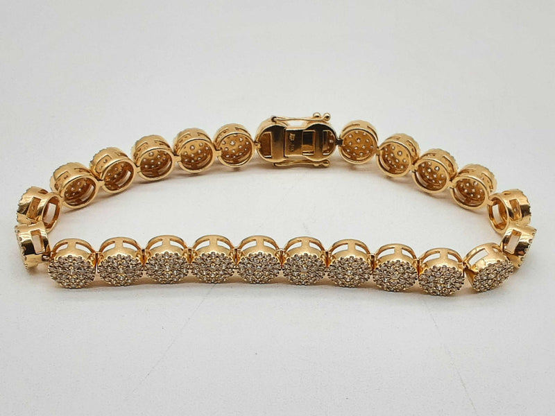 Approx 5.5 Ctw Diamonds 14k Yellow Gold 26.8g Bracelet 7.75 In Do0125wwxzde