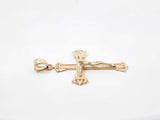 14k Yellow Gold Baroque Crucifix Pendant 2.1 Grams Fw0826lczdu