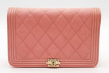 Chanel Pink Quilted Caviar Boy Wallet On Chain Eb1026lsxzde