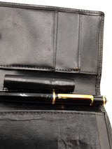 Cartier Black Leather Notepad Wallet With Pen Eb0925lxzdu