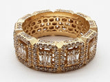 3.90 Cttw Natural Diamonds 14k Yg 12.3g Eternity Ring Size 12.75 Do0726lwxzde