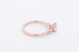 0.51ctw Pear Shape Diamond Ring In 14k Rose Gold 3 Grams Size 8.5 Eb0126rxzsa