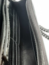 Balenciaga Crocodile Embossed Gunmetal Hourglass Wallet On Chain Eb0125ixzsa