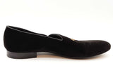 Versace Medusa Black Velvet Loafers Size 46 Eb0126lxzde