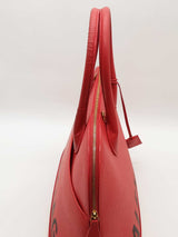 Balenciaga Red Leather Ville Top Handle Logo Bag Eb0326cxzde