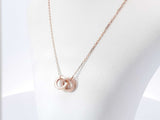 14k Rose Gold Linked Circles Pendant Necklace 2.2 Grams 18.5 Inch Fw0926lwzdu