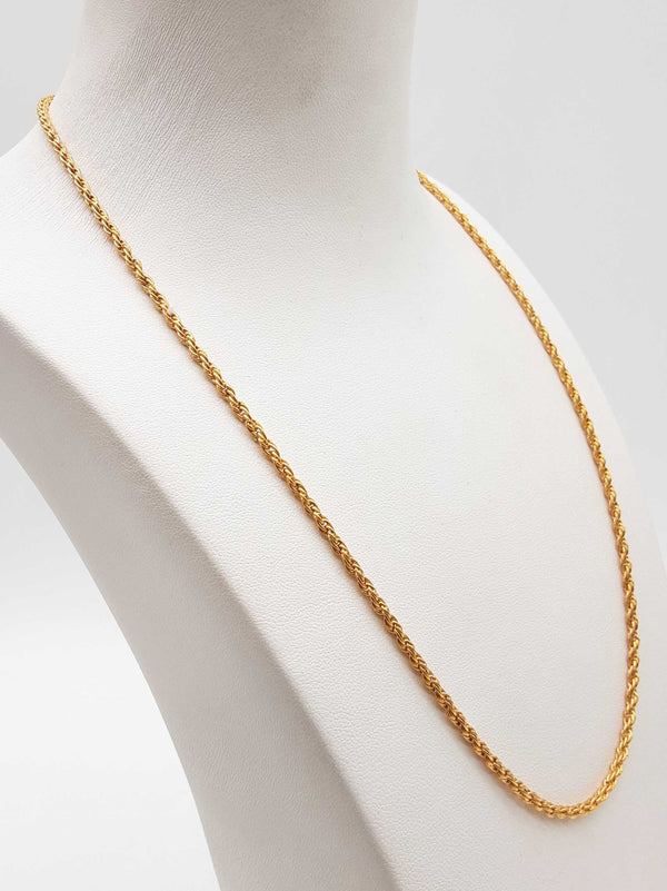 24k Yellow Gold 16.2g Rope Chain 18 In Do0725lrxzde