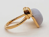 Louis Vuitton Iconic Blue Lace Agate Ring Size 7 Do1025lrxde