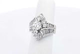 2.08ctw Diamond Wedding Set In 14k White Gold 10.7 Grams Size 5.5 Eb0125llxzsa