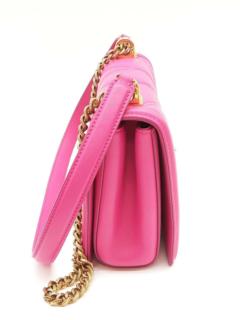 Dolce & Gabbana Devotion Pink Quilted Nappa Leather Shoulder Bag Sd0825izxde