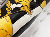 Versace Chain Reaction Yellow & Black Barocco Print Sneakers Size 37 Sd1225rzdu