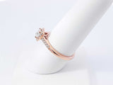 1.02 Cttw Diamond & 14k Rose Gold Halo Ring 3.4 Grams Size 8 Fw1125lwrxdu