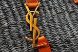 Yves Saint Laurent Panier Blue Raffia Tote Bag Eb0526cxzde