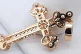 14k Yellow Gold Cross Pendant 2.9 Grams Eb0326oxzde