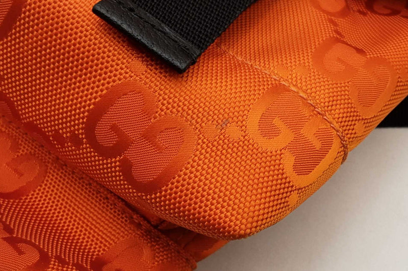 Gucci Gg Nylon Off The Grid Orange Backpack Eb1124ixzsa