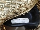 Bottega Veneta Gold Metallic Leather Mini Jodie Intrecciato Handbag Vc0426czxmia