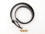 Versace Medusa Gold-tone Buckle With Black Leather Belt Size 90|36 Fw0825crdu