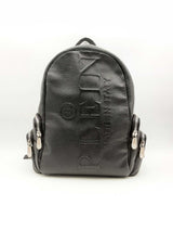 Phillip Plein Limited Edition Monogram Black Leather Backpack Fw1124pxzsa