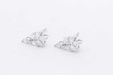0.48cttw Lab Grown Marquis Diamond Stud Earrings 14k White Gold 1.3g Eb0826wrxsa