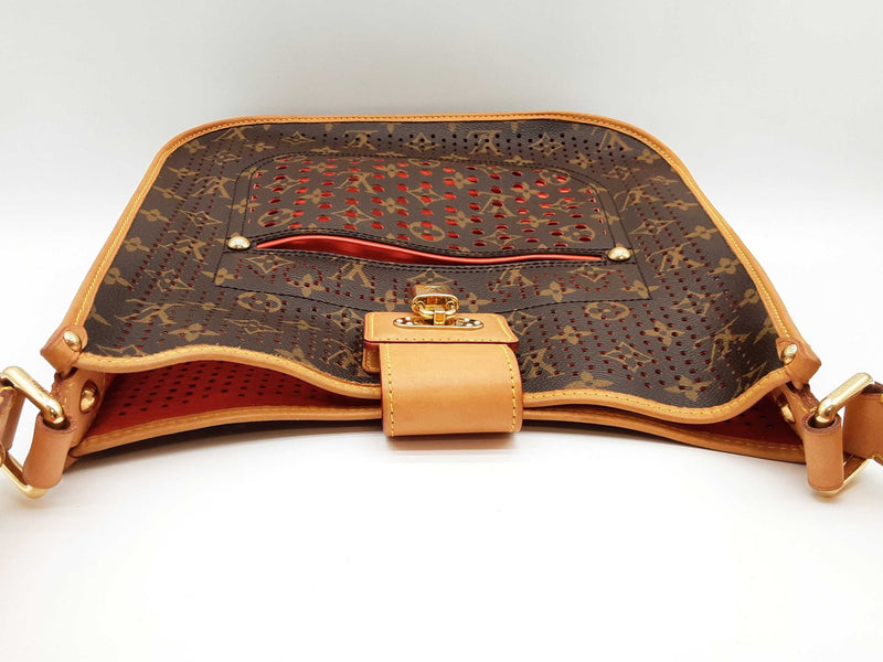Louis Vuitton Musette Perforated Brown Monogram Orange Tote Bag Do0525loxzde