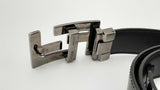 Fendi Reversible Multicolor & Black Leather Belt With Ff Buckle Fw1024rxdu