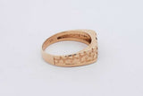 14k Yellow Gold Nugget Ring With Diamonds 6.1 Grams Size 10.75 Eb0526prxsa
