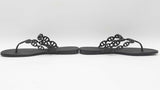Hermes Island Black Sandal Size 9 Sd1026ozxdu