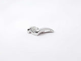 0.21 Cttw Diamond Twist Drop Pendant In 14k White Gold 1.1 Grams Fw0426lwrdu