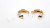 14k Two-tone Yellow & White Gold Twisted Hoop Earrings 2.2 Grams Fw0526lpzdu