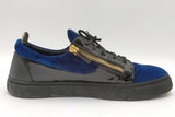 Giuseppe Zanotti Blue Velvet Sneakers Size 47 Eb0726lxzsa