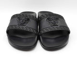 Versace Palazzo Slides In Medusa & Greca Embossed Rubber Size 11.5 Fw0926izdu