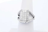 1.26cttw Diamond Split Shank 18k White Gold Ring8.6 Grams Size 5.75 Eb0626llxzde