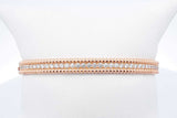 Van Cleef & Arpels Perlee Diamond Bangle Bracelet 18k Rose Gold 23.8g Eb924lwrxdu