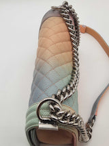 Chanel Quilted Pastel "Rainbow" Caviar Leather Boy Bag Eb0326wrxzde