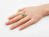 0.70 Cttw Diamond & 14k Yellow Gold Cluster Ring 10 Grams Size 6.5 Fw0826ixzdu