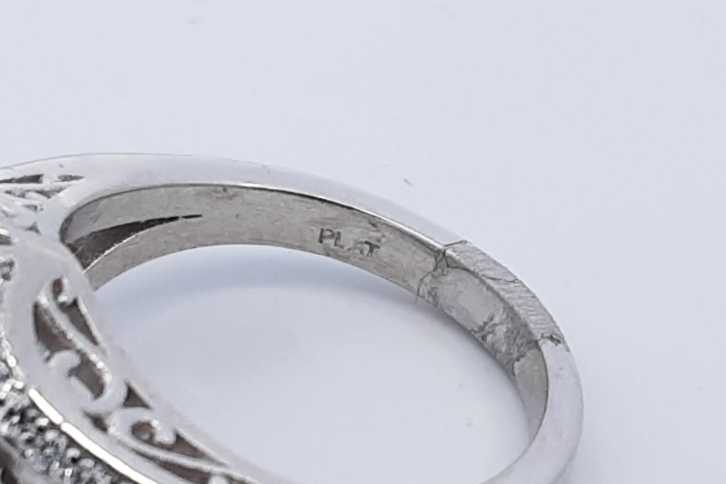3.54ctw Lab Grown Diamond Ring In Platinum 11.3 Grams Size 6.5 Eb0325lwrxsa