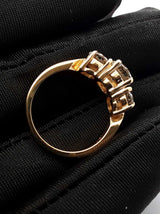 2.0 Cttw Diamond & 14k Yellow Gold Three-stone Engagement Ring 5.6 Grams Size 7.25 Fw0726wozxdu