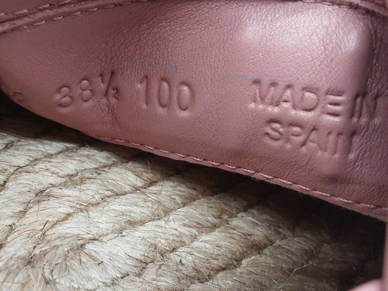 Gucci 466902 Gg Pink Canvas Espadrilles Slip On Shoes Size Eu 38.5 W Do0525rxde