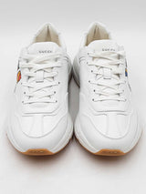 Gucci Rhyton Worldwide White Leather Sneakers Size 6 Eb0925oxzdu