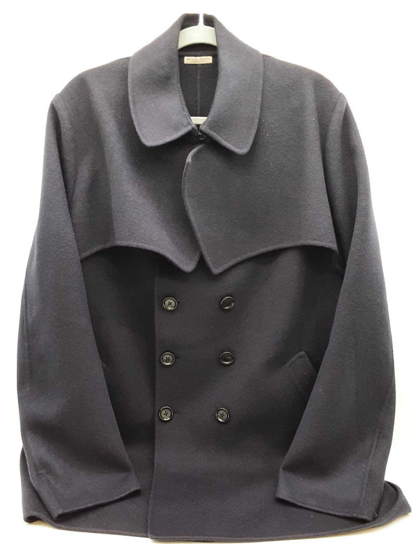 Bottega Veneta Navy Blue Cashmere Wool Peacoat Size Italian 54 Do0925wxzde